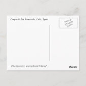 Promenade in Cadiz, (Geschilderd) Spanje Briefkaart (Achterkant)