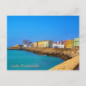 Promenade in Cadiz, (Geschilderd) Spanje Briefkaart (Voorkant)