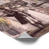 Promenade in de Turkse tuin Poster (Hoek)