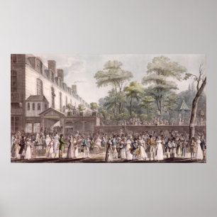 Promenade in de Turkse tuin Poster