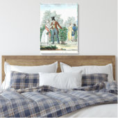 Promenade in Fontenay-aux-Rozen Canvas Afdruk (Insitu (Slaapkamer))