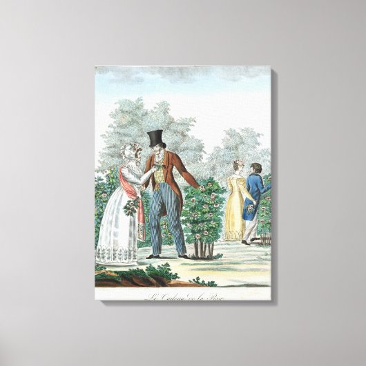 Promenade in Fontenay-aux-Rozen Canvas Afdruk (Voorkant)