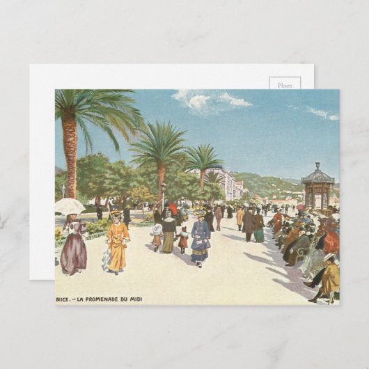 Promenade in Nice Briefkaart (Voorkant / Achterkant)