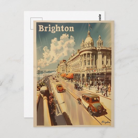  Promenade in Sunny Brighton Briefkaart (Voorkant / Achterkant)