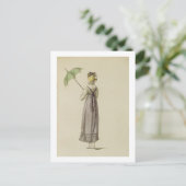 Promenade jurk, mode bord van Ackermann's Re Briefkaart (Staand voorkant)