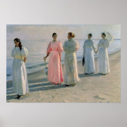 Promenade op het strand poster (Voorkant)