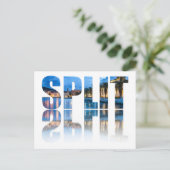 Promenade-tekst splitsen in Kroatië Briefkaart (Staand voorkant)