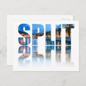 Promenade-tekst splitsen in Kroatië Briefkaart (Voorkant / Achterkant)