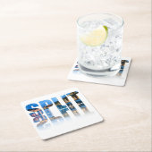 Promenade-tekst splitsen in Kroatië Kartonnen Onderzetters (Insitu)