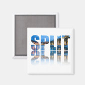 Promenade-tekst splitsen in Kroatië Magneet (Voorkant / Achterkant)