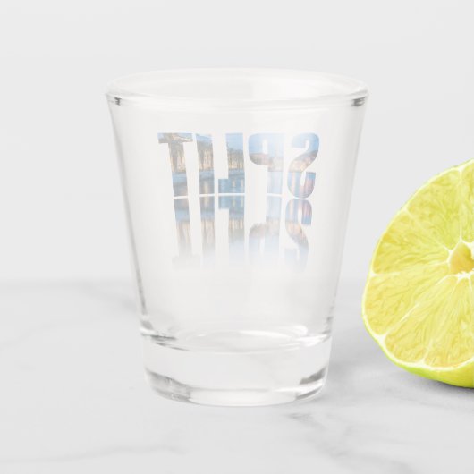 Promenade-tekst splitsen in Kroatië Shot Glas (Achterkant)