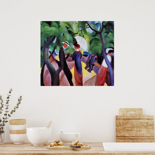 Promenade van August Macke Poster (Keuken)