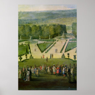 Promenade van Louis XIV door de Parterre du Nord Poster