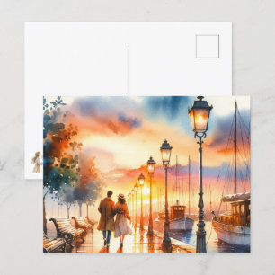 promenade wandeling briefkaart