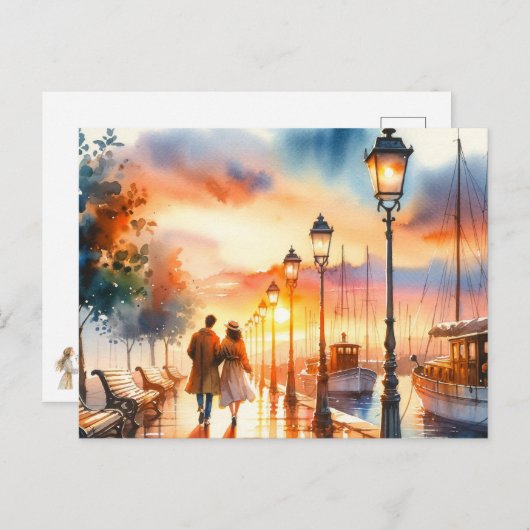 promenade wandeling briefkaart (Voorkant / Achterkant)