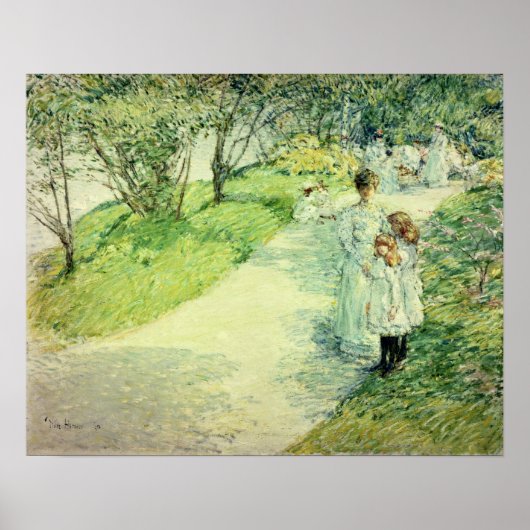 Promenaders in de tuin, 1898 poster (Voorkant)