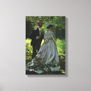 Promenaders van Claude Monet, impressionisme Canvas Afdruk