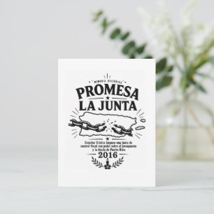 PROMESA La Junta Puerto Rico Herinnering Briefkaart