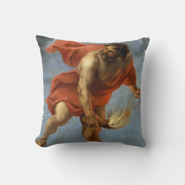 Prometheus die vuur vervoert kussen (Voorkant)