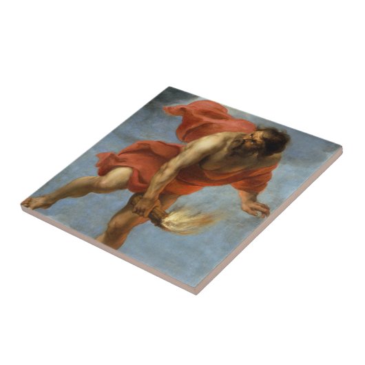 Prometheus die vuur vervoert tegeltje (Zijkant)