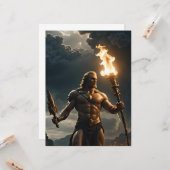 Prometheus Griekse mythologie Vuurgoden Kaart (Voorkant / Achterkant in situ)