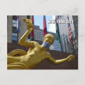 Prometheus met een gezichtsmasker - NYC-briefkaart Briefkaart (Voorkant)