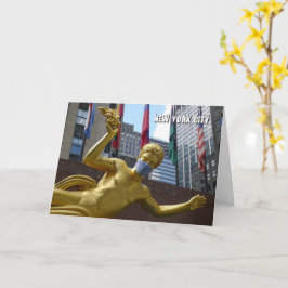Prometheus met een mondkapje - NYC kaart