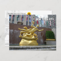 Prometheus Statue & Fountain - NYC-briefkaart