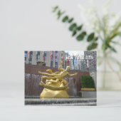 Prometheus Statue & Fountain - NYC-briefkaart Briefkaart (Staand voorkant)