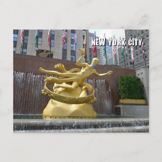 Prometheus Statue & Fountain - NYC-briefkaart Briefkaart (Voorkant)