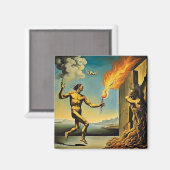 Prometheus steelt vuur van de goden magneet (Voorkant / Achterkant)