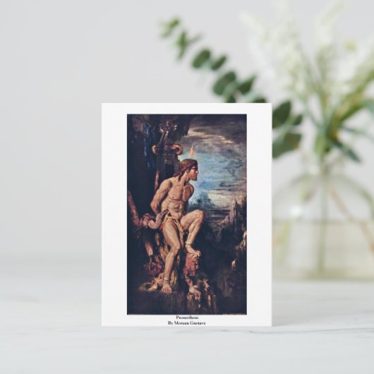 Prometheus van Moreau Gustave Briefkaart (Staand voorkant)