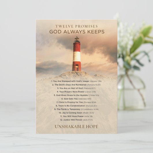 Promises Card Menu (Staand voorkant)