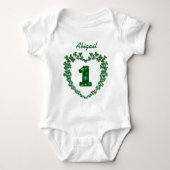 PROMO5 St Patricks Day Lucky 1st Birthday Romper (Voorkant)