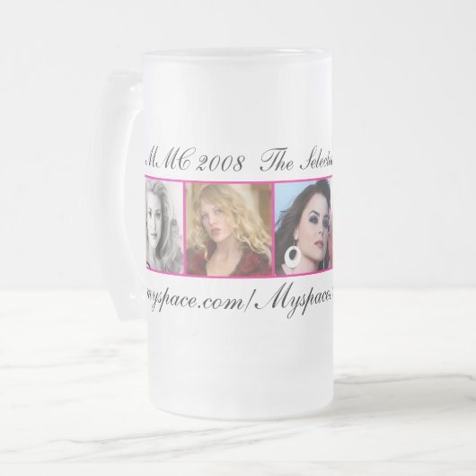 PROMO 5 BRILLIANTE VROUWEN VAN MYSPACE CALENDAR MATGLAS BIERPUL (Voorkant links)