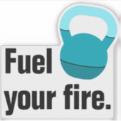 Promo Athlete Coach Kettlebell Fuel Your Fire Sticker (Voorkant)