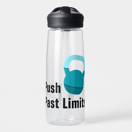 Promo Athlete Coach Kettlebell Push Past Limits Waterfles (Voorkant)