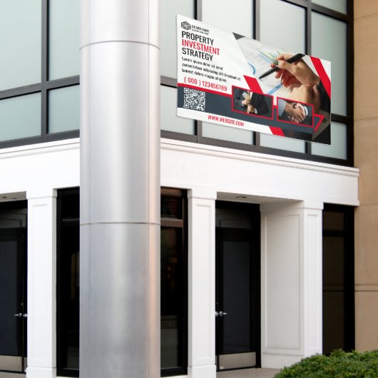 Promo Banner Rode Sjabloon (Buitenkant Gebouw)