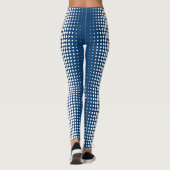 Promo Bedrijfsnaam Blauw & Wit Halftoonpatroon Leggings (Achterkant)