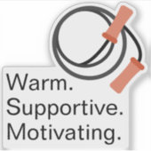 Promo Beginner Fitness, Warm Supportive Motivating Sticker (Voorkant)