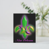 Promo Briefkaart Ggloing Fleur-de-lis New Orleans  (Staand voorkant)