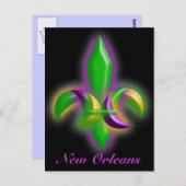 Promo Briefkaart Ggloing Fleur-de-lis New Orleans  (Voorkant / Achterkant)