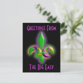 Promo Briefkaart Ggloing Fleur-de-lis New Orleans  (Staand voorkant)