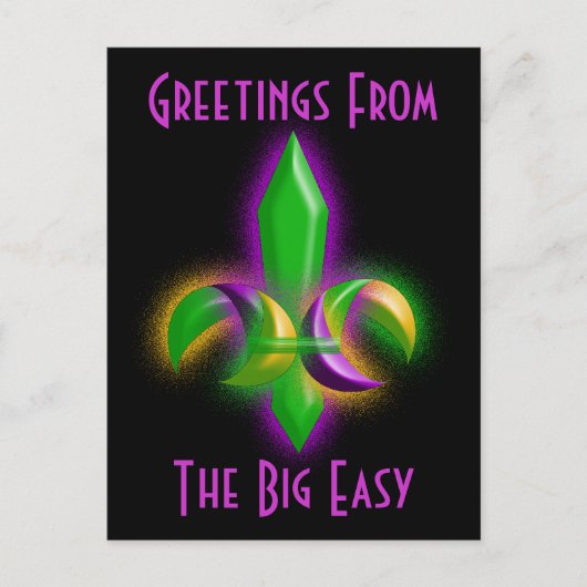 Promo Briefkaart Ggloing Fleur-de-lis New Orleans  (Voorkant)