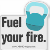 Promo Coach Kettlebell - www - Fuel Your Fire Sticker (Voorkant)