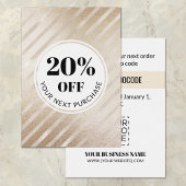 Promo-code Gold Stripes Disconteringskaarten Visitekaartje