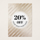 Promo-code Gold Stripes Disconteringskaarten Visitekaartje (Voorkant)