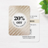 Promo-code Gold Stripes Disconteringskaarten Visitekaartje (Bureau)