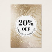 Promo Code Gold Tropische Glitter Discount Kaart (Voorkant)