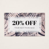 Promo Code Logo Tropische Discount Cards Visitekaartje (Voorkant)